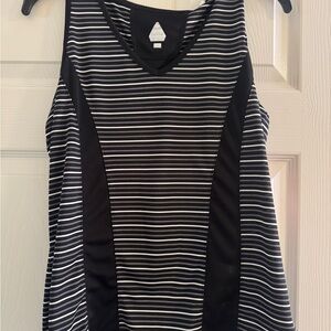 Bolle Women's Black and White Striped athletic top